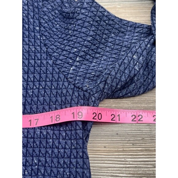 Soft Surroundings Blue Lima Long Sleeve Printed Knit Tunic Dress MED Minimalist - Picture 12 of 15